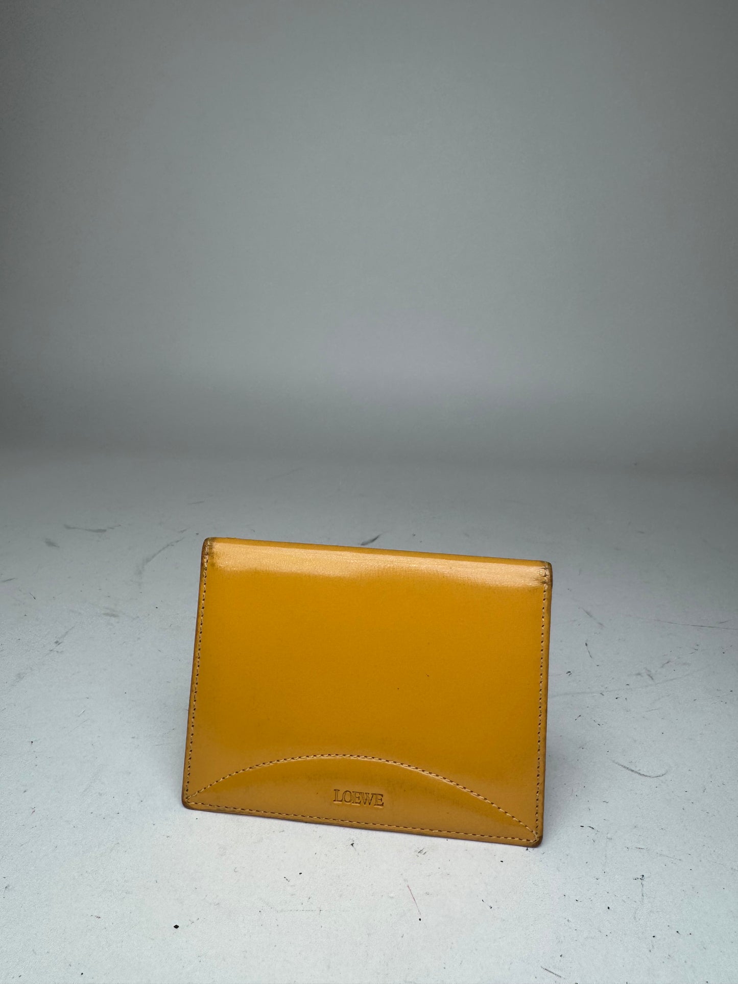 Vintage Loewe Madrid Leather Card Holder Yellow