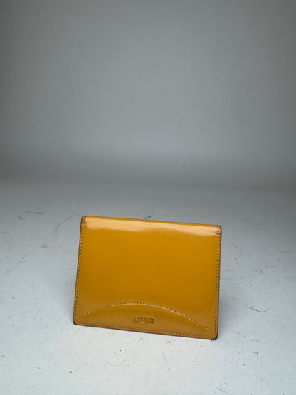 Vintage Loewe Madrid Leather Card Holder Yellow