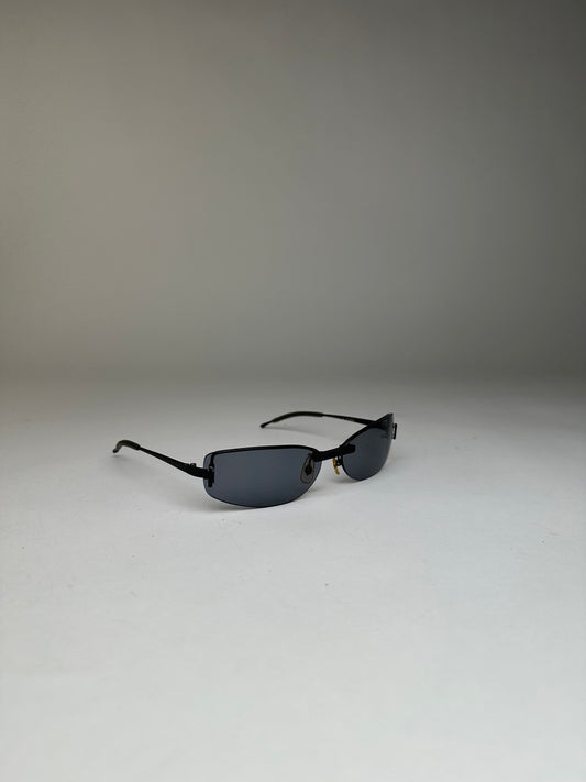Vintage Jean Paul Gaultier Shield Sunglasses Late 1990s Black