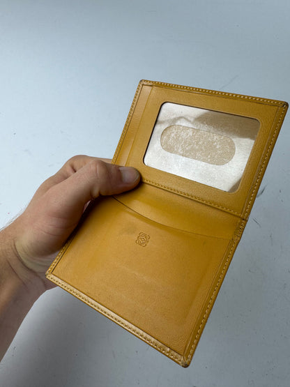 Vintage Loewe Madrid Leather Card Holder Yellow