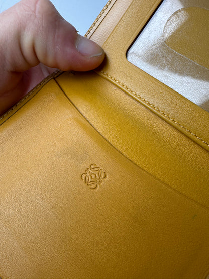 Vintage Loewe Madrid Leather Card Holder Yellow