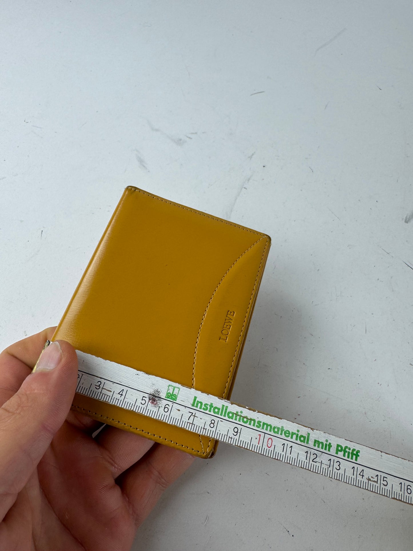 Vintage Loewe Madrid Leather Card Holder Yellow