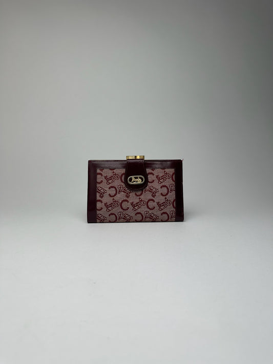 Vintage Celine Macadam Monogram wallet purple
