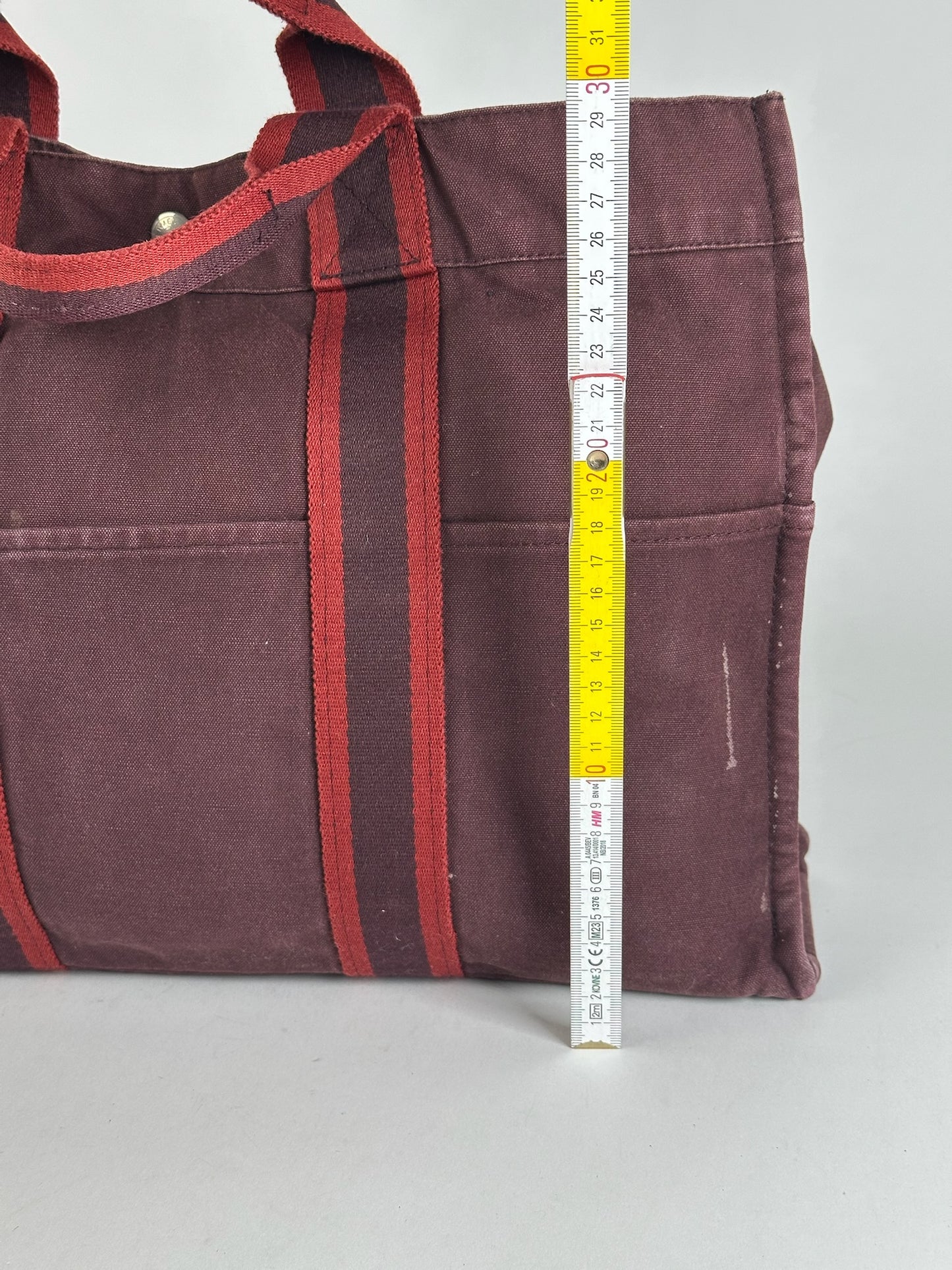 Vintage Hermes shopper bag purple