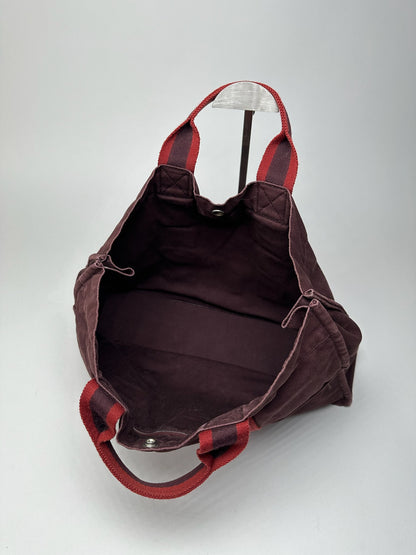 Vintage Hermes shopper bag purple