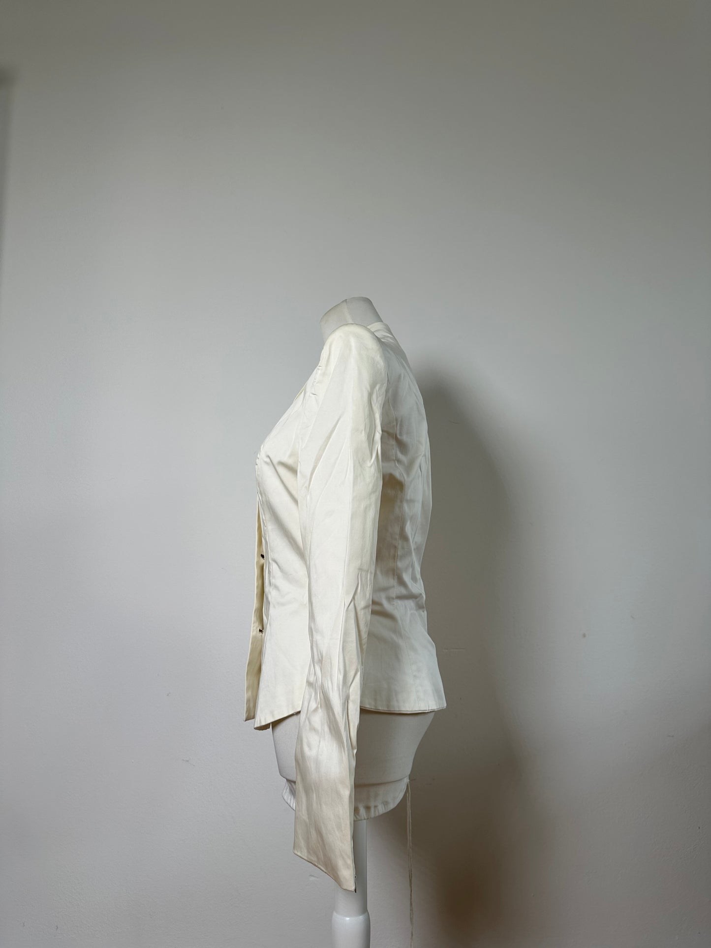 Vintage Ferragamo Cotton Blazer Cream L