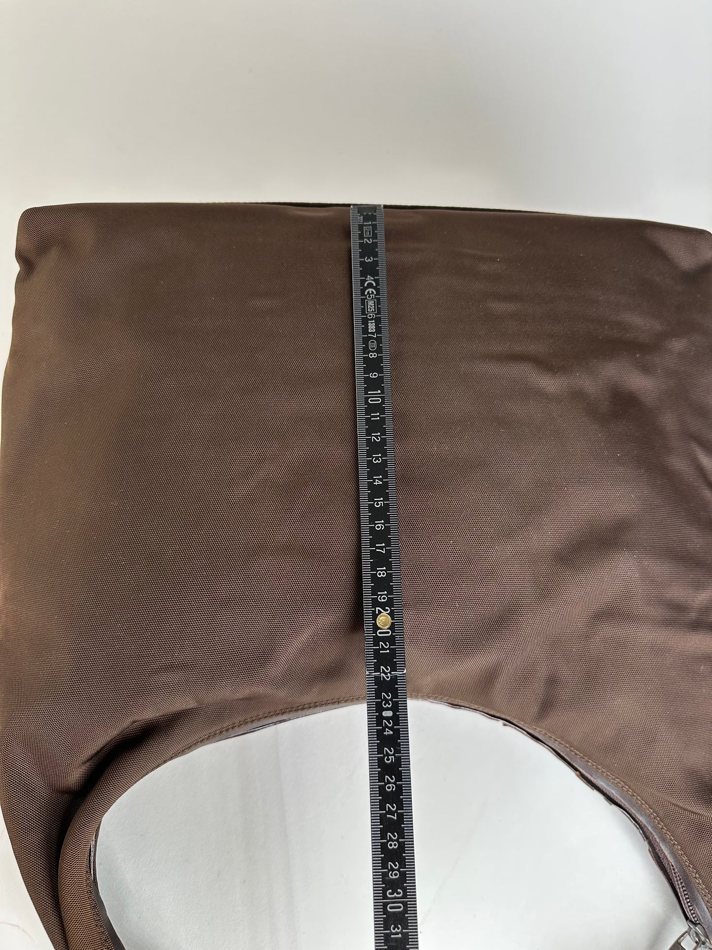 Vintage Gucci Canvas Leather Slouchy Hobo Handbag Brown