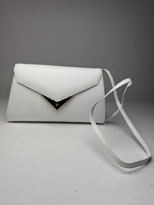 Vintage Givenchy leather Shoulder Bag / Crossbody Bag White