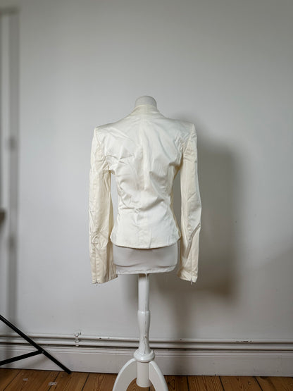 Vintage Ferragamo Cotton Blazer Cream L