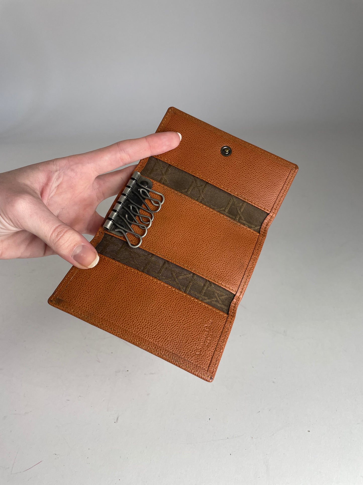Vintage Dior Leather Key Holder Brown