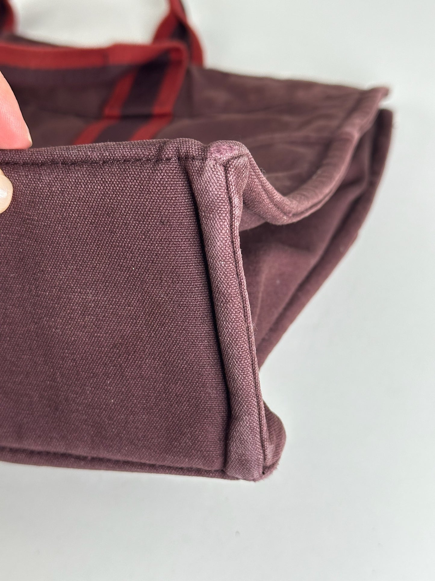 Vintage Hermes shopper bag purple