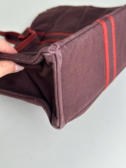 Vintage Hermes shopper bag purple