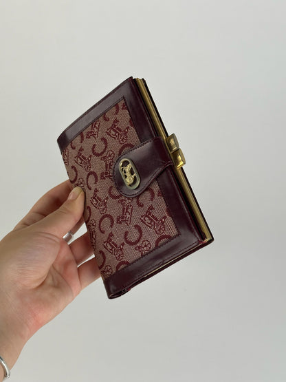 Vintage Celine Macadam Monogram wallet purple