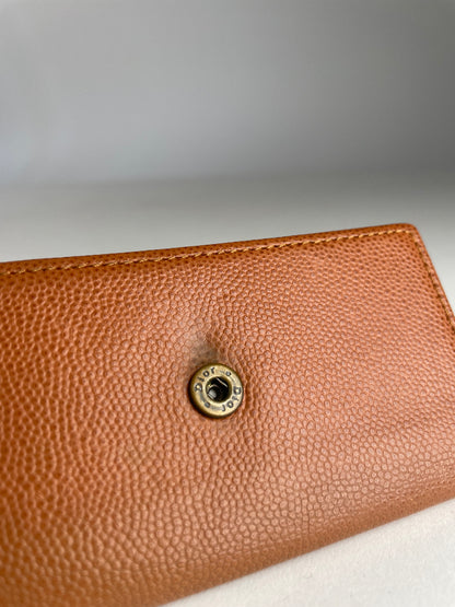 Vintage Dior Leather Key Holder Brown