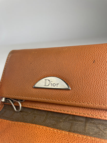 Vintage Dior Leather Key Holder Brown