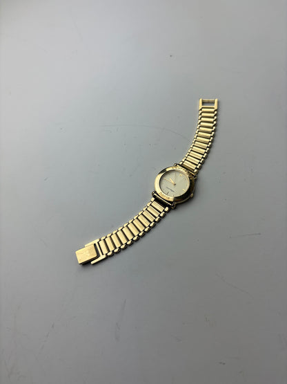 Vintage Courreges Bracelet Watch Gold Cream