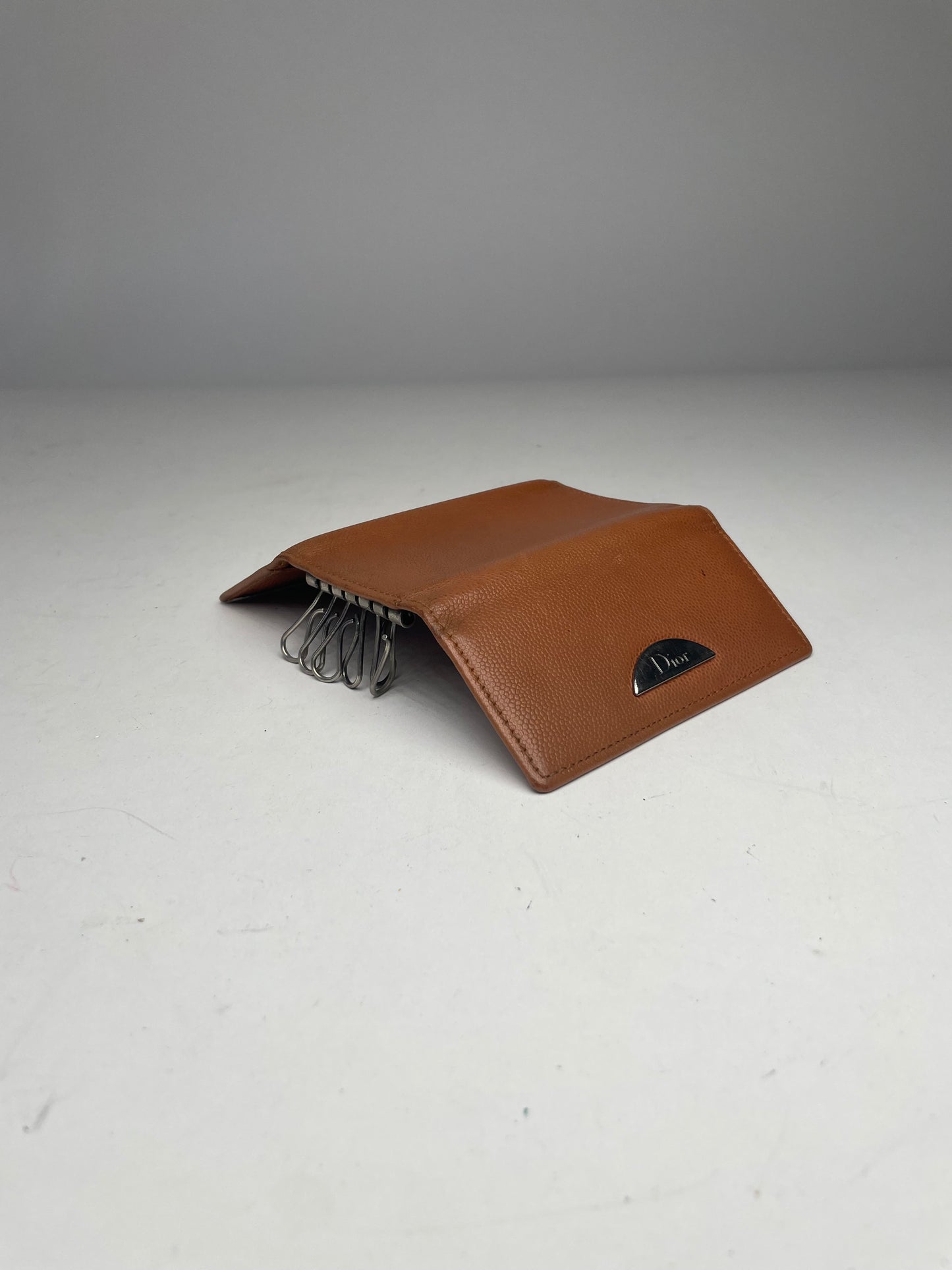 Vintage Dior Leather Key Holder Brown