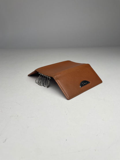 Vintage Dior Leather Key Holder Brown