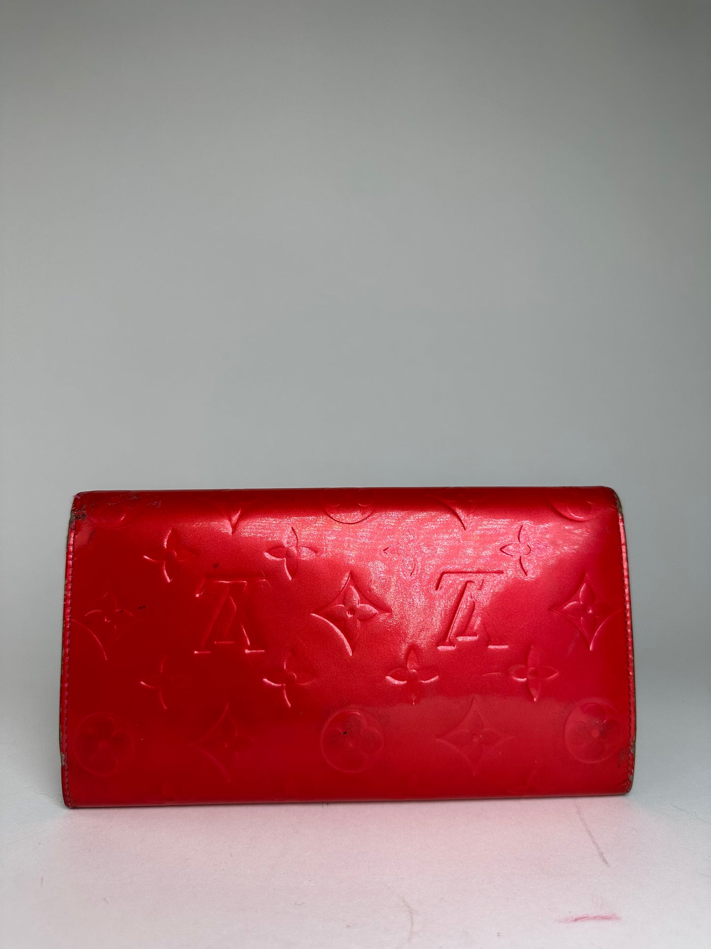Vintage Louis Vuitton Vernis Monogram Sarah Long Wallet Pomme d'Amour