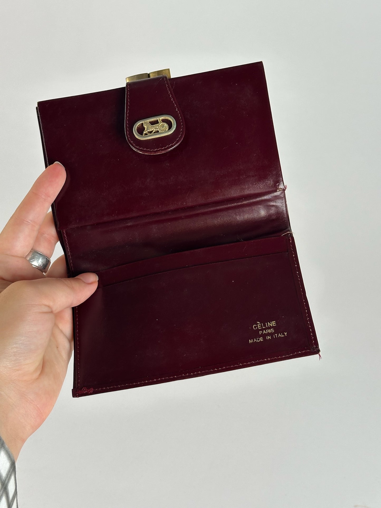 Vintage Celine Macadam Monogram wallet purple