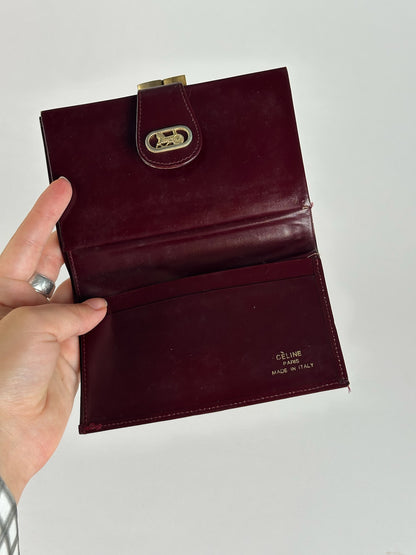 Vintage Celine Macadam Monogram wallet purple