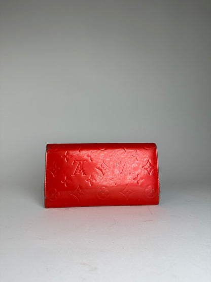 Vintage Louis Vuitton Vernis Monogram Sarah Long Wallet Pomme d'Amour
