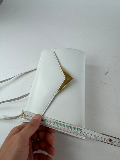 Vintage Givenchy leather Shoulder Bag / Crossbody Bag White