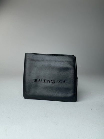Vintage Balenciaga Flapable leather wallet black
