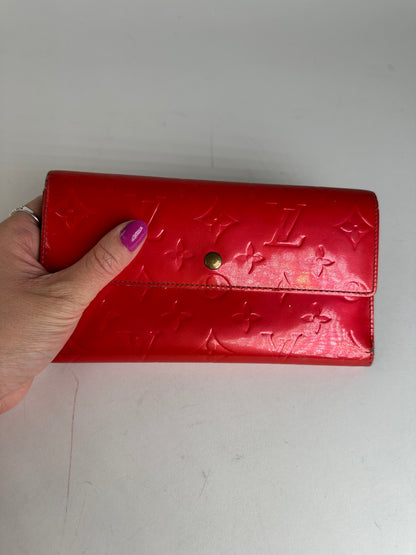 Vintage Louis Vuitton Vernis Monogram Sarah Long Wallet Pomme d'Amour