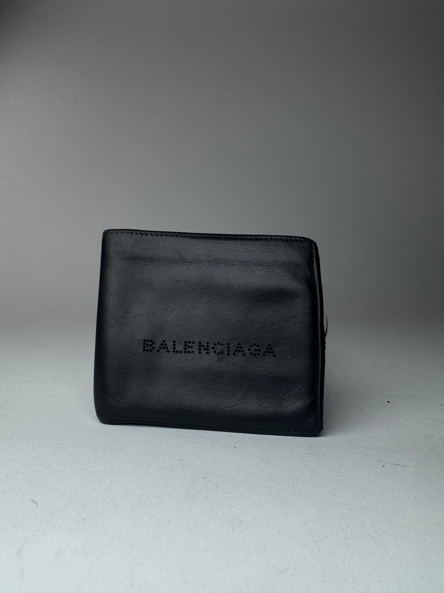 Vintage Balenciaga Flapable leather wallet black