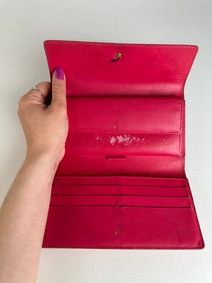 Vintage Louis Vuitton Vernis Monogram Sarah Long Wallet Pomme d'Amour