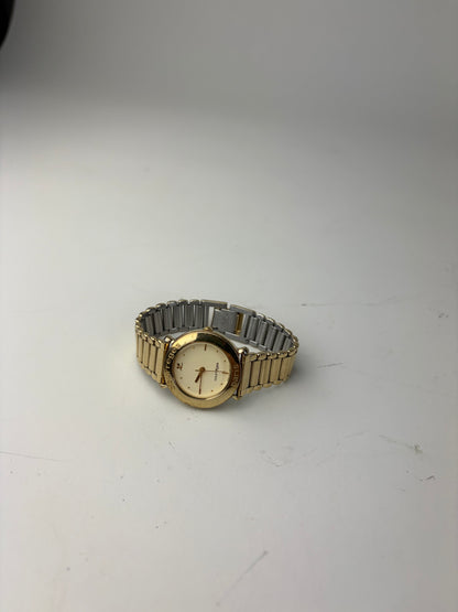Vintage Courreges Bracelet Watch Gold Cream