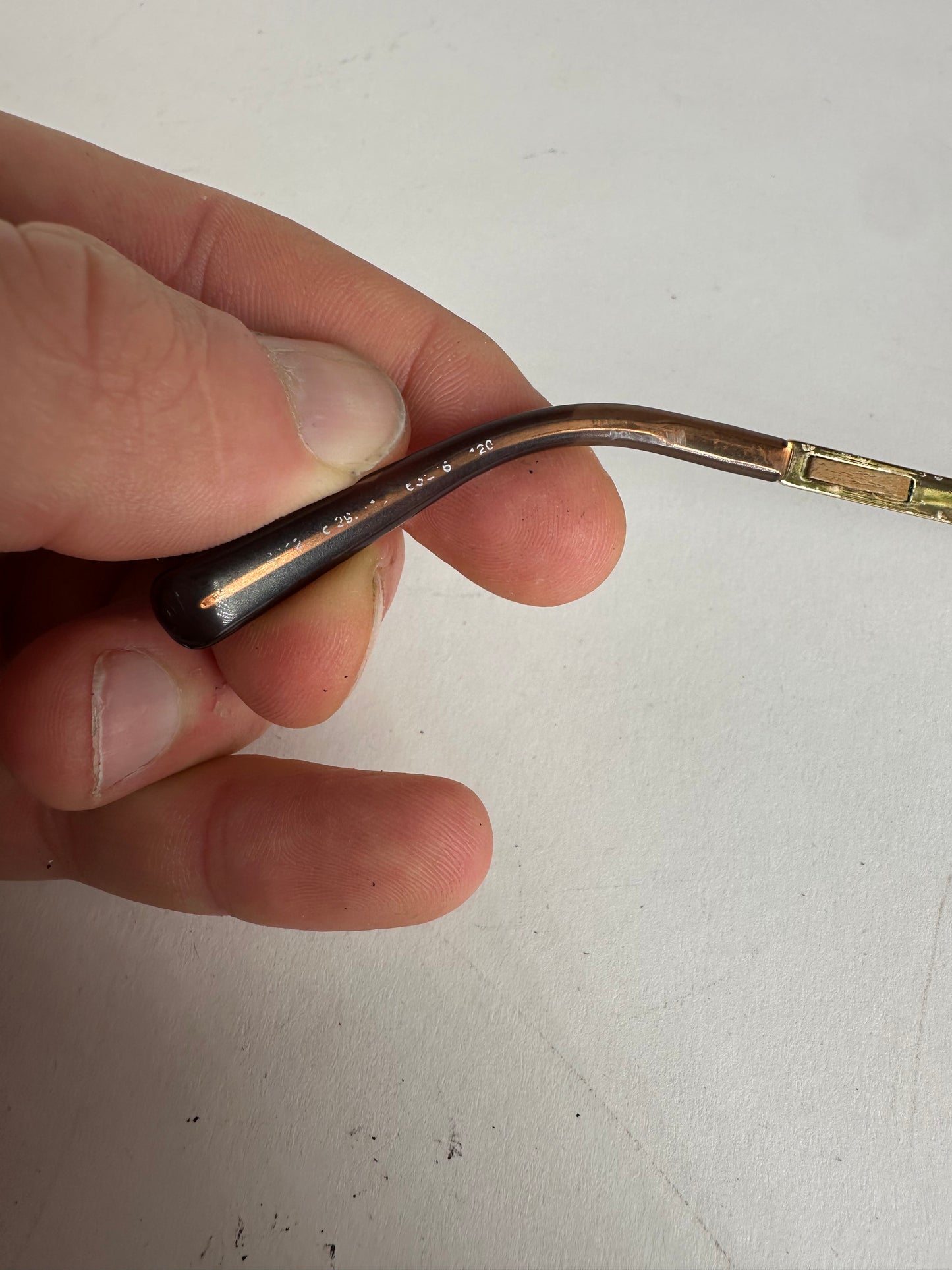 Vintage Chanel Rimless Sunglasses Brown Gold