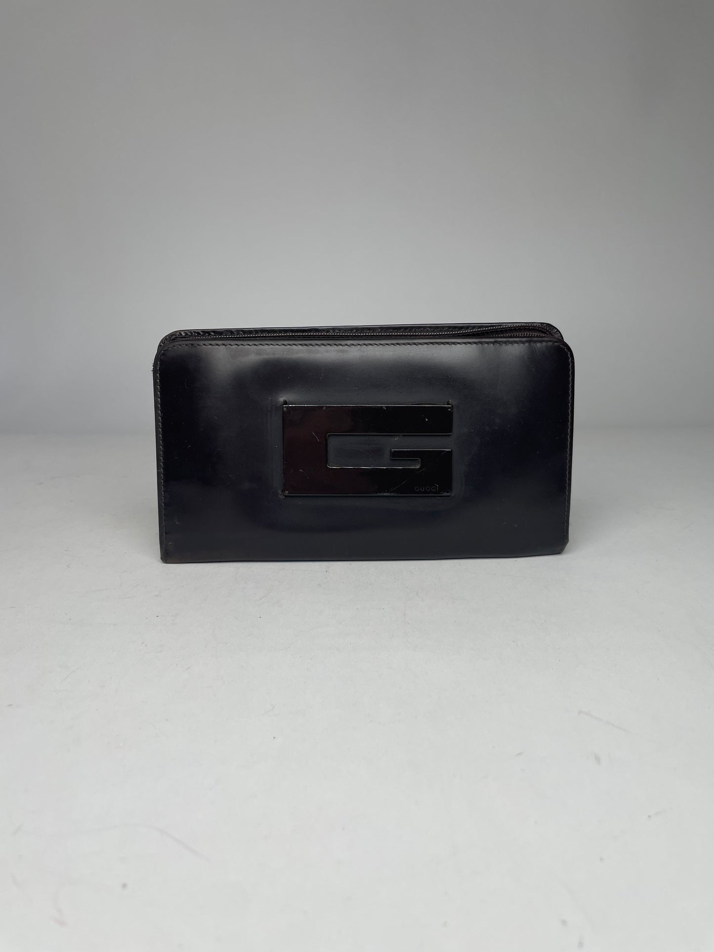Vintage Gucci Patent Leather Wallet Brown