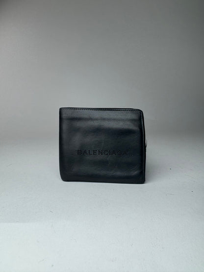 Vintage Balenciaga Flapable leather wallet black