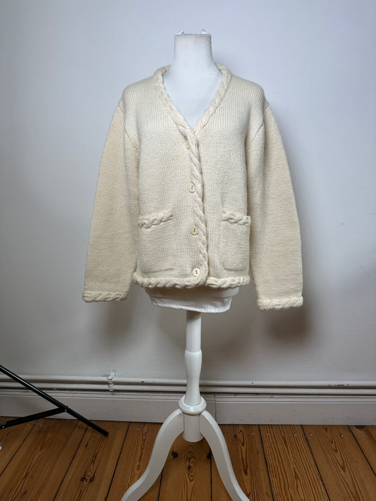 Vintage Issey Miyake Wool Knit Cardigan Cream S