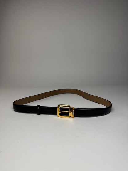 Vintage Givenchy Leather Belt Black