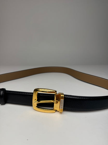 Vintage Givenchy Leather Belt Black