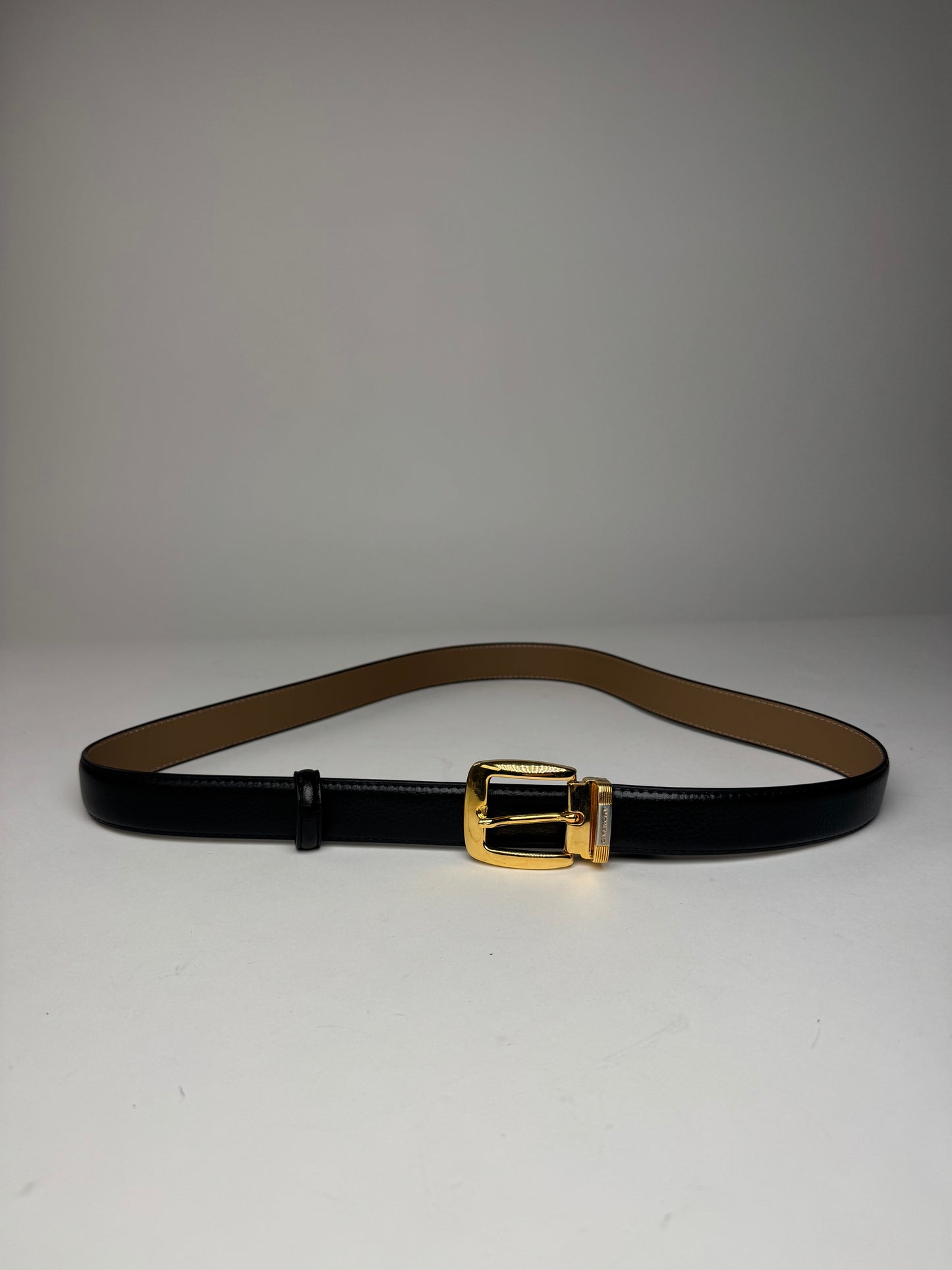 Vintage Givenchy Leather Belt Black