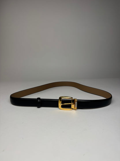Vintage Givenchy Leather Belt Black