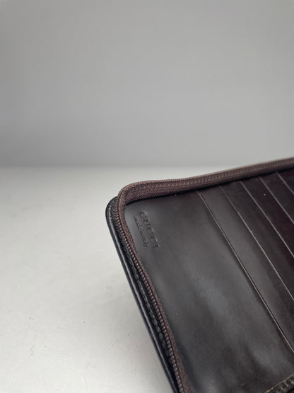 Vintage Gucci Patent Leather Wallet Brown