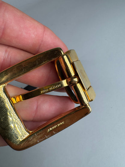 Vintage Givenchy Leather Belt Black