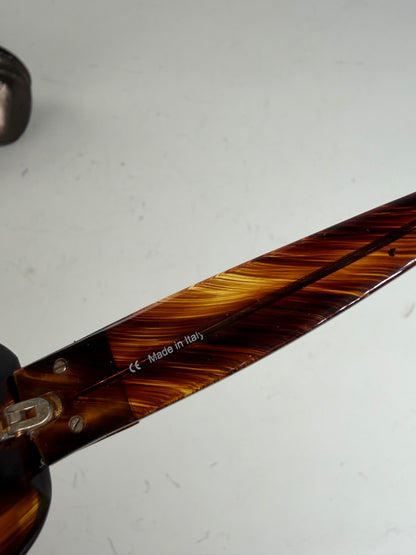 Vintage Loewe Acetate Sunglasses Tortoiseshell Brown Gold