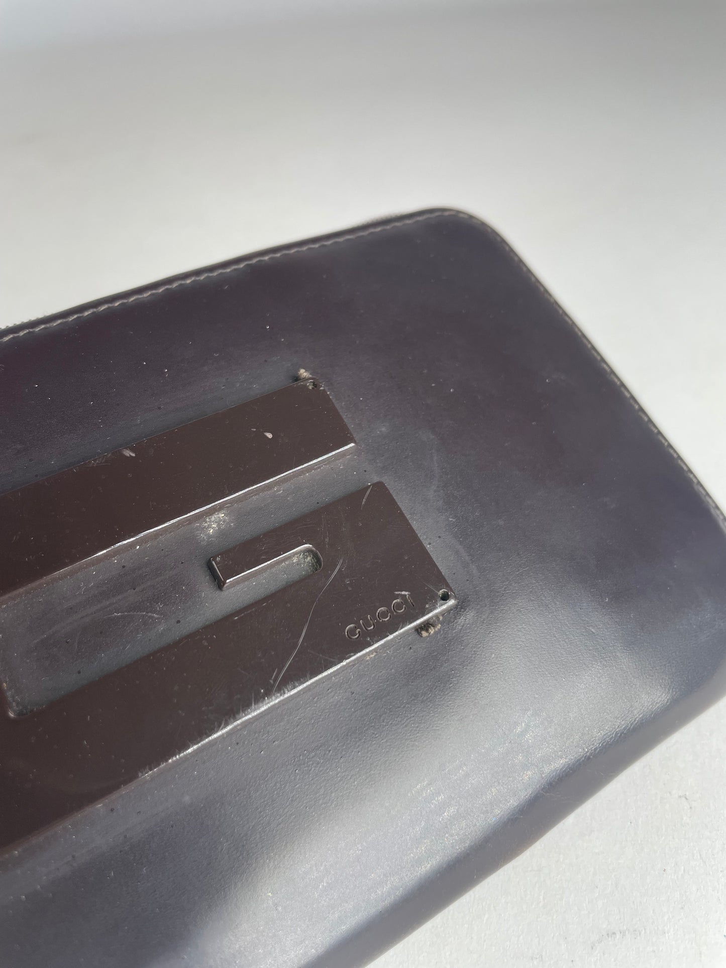 Vintage Gucci Patent Leather Wallet Brown