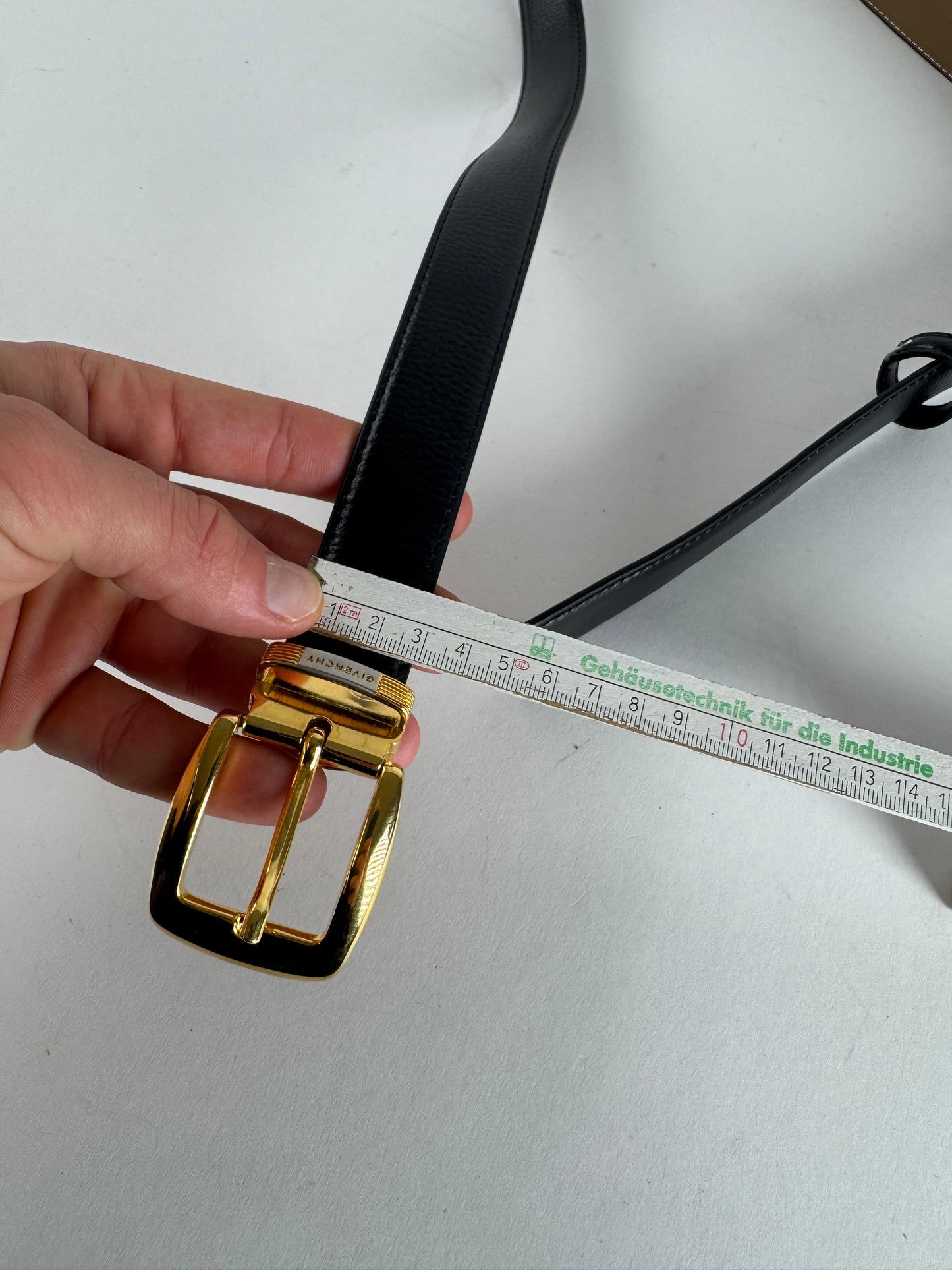 Vintage Givenchy Leather Belt Black