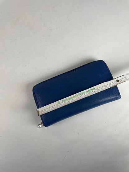 Vintage Celine Leather Wallet Blue