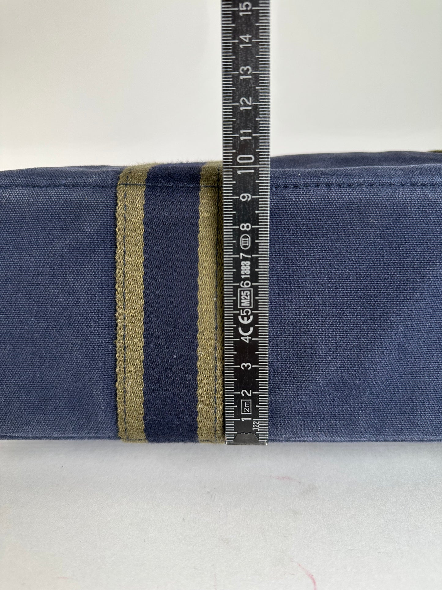 Vintage Hermès Fourre Tout MM Canvas Tote Bag Navy Khaki