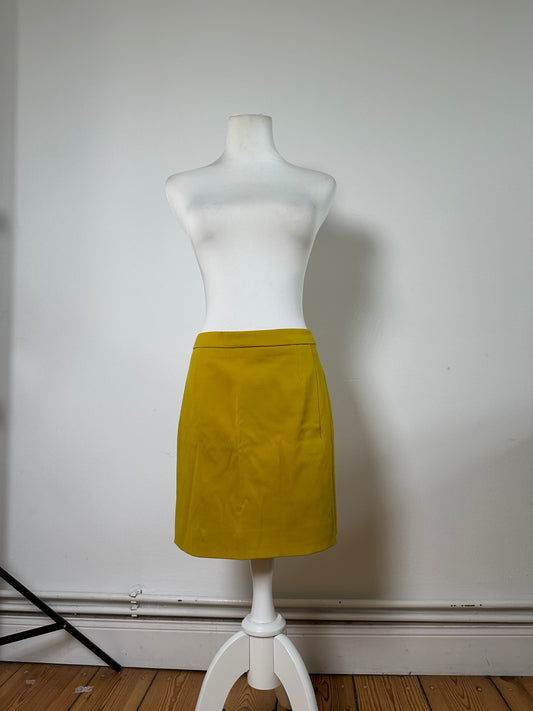 Vintage Balenciaga Cotton Blend Skirt Mustard Yellow S