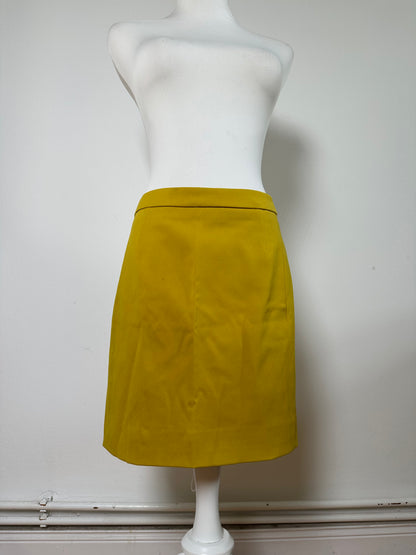Vintage Balenciaga Cotton Blend Skirt Mustard Yellow S