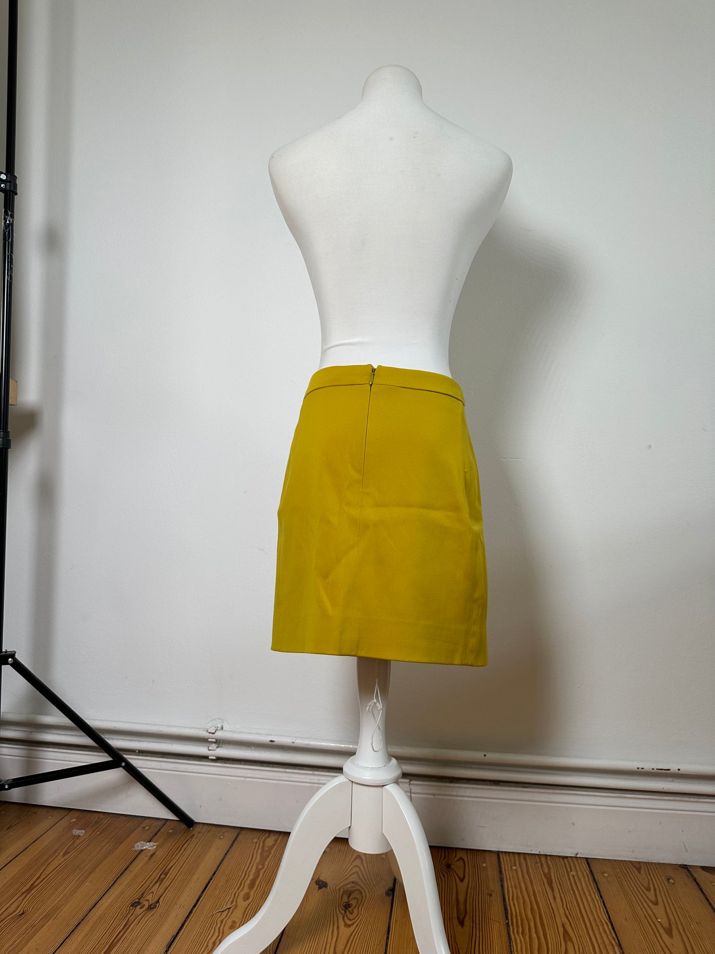 Vintage Balenciaga Cotton Blend Skirt Mustard Yellow S